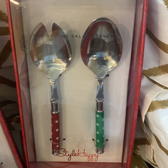 lot of style happy Christmas Cambridge salad server cake server cheese knives - Picture 5 of 8